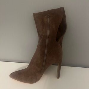 Brown Suede Women's Thigh High Boots